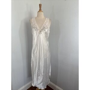 Vtg Val Mode Slip‎ Dress Womens Medium Lace Lingerie Fairycore Babydoll 90s Y2K